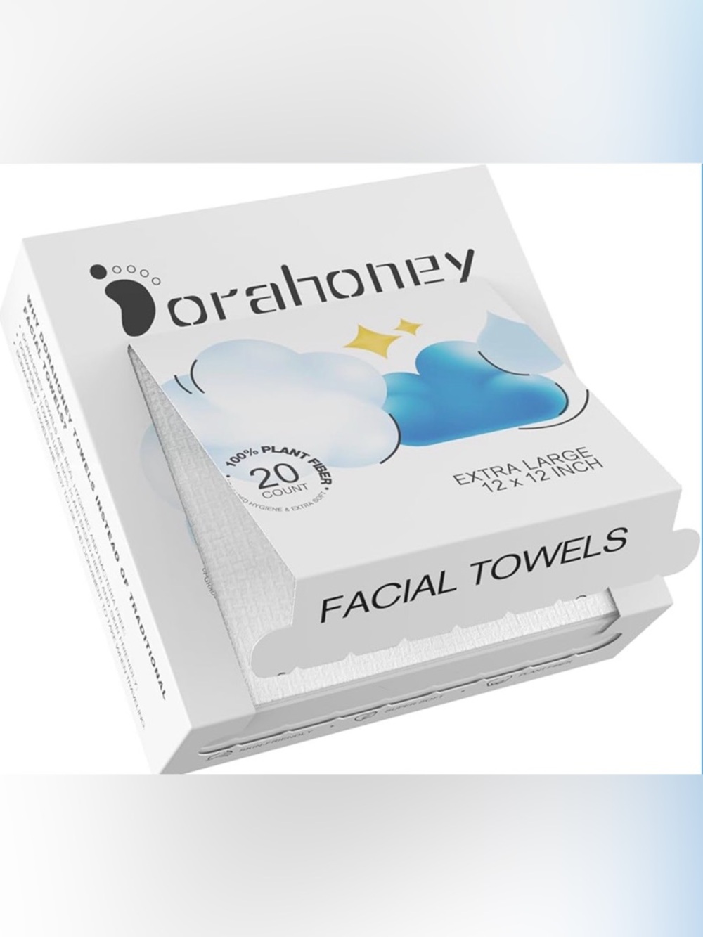 White Facial Towels - Extra Large Gentle Skincare Towels